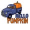 fall pumpkin truck with hello pumkin