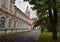 Fall in Saint-Petersburg. Alexander Nevsky Lavra courtyard..