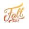 Fall sale. Hand lettering calligraphy Fall sale