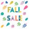 FALL SALE. Trendy geometric font in memphis style of 80s-90s.