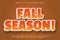 Fall Season editable text effect 3D emboss modern style