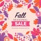 Fall seasonal sale promotional card design