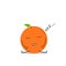 Fall a sleep orange simple clean cartoon illustration