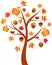 Fall Tree Illustration, Acorn Tree