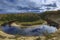 Fall Winding River seen from top of moutain