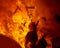 Fallas fire burning in Valencia fest at March 19 th