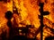 Fallas fire burning in Valencia fest at March 19 th