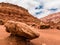 Fallen Boulders From The Vermillion Cliffs Behind The Deserted Old Cliff Dwellers Lodge