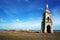 Fallen church on the beach