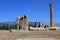 Fallen column in the site of Olympian Zeus in Athens, Greece