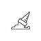 Fallen ice cream outline icon