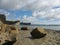 Fallen rock on New Zealand beach