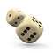 Falling 3D Dices - Classical Gambling Game Close Up