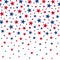 Falling American stars on a seamless white background. Vector illustration