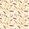 Falling autumn leaves seamless pattern