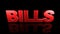 Falling \'BILLS\' 3D Text Drop