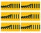 Falling black dominoes animation sprite with yellow background