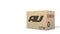 Falling carton with Au logo. Editorial 3D animation