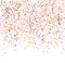 Falling coloured confetties 3d illustration