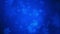 falling dark blue bokeh digital snowflake on dark blue background