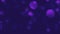 Falling dark purple glowing particles in dark