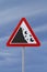 â€œFalling Euroâ€Conceptual Road Sign