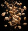 Falling for Flavor: Mesmerizing Clusters of Hazelnuts in Mid-Air