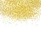 Falling Gold Confetti Vector Graphic. White Background. Soft Layout Design.