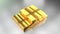 Falling gold ingots - treasure/ wealth concept