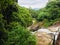 Falling hair with tuching trees Bambarakiri ella waterfall matale,Srilanka.