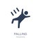 Falling icon. Trendy flat vector Falling icon on white background from Insurance collection