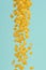 Falling Italian pasta on a light blue background, freezing in motion