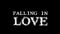 Falling In Love cloud text effect black isolated background