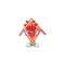 Falling in love cute chinese red kite cartoon character design