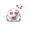 Falling in love cute cricket ball cartoon character design