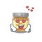 Falling in love cute peanut butter cartoon character design