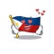 Falling In love Happy cute flag philippines cartoon design