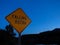 Falling in Love Rocks Sign at Night