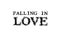 Falling In Love smoke text effect white isolated background