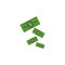 falling money colored icon. Element of bankings for mobile concept and web apps. Detailed falling money colored icon can be used
