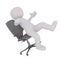 Falling off office chair