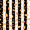 Falling orange stylized leaves seamless vector pattern