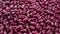 Falling red kidney beans in slow motion. Close up. Unprocessed raw legumes