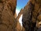 Falling Rock in Slot Canyon