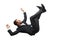 Falling and screaming businessman