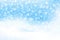 Falling snow background. Realistic snowdrift. Vector illustration with snowflakes. Winter snowy landscape.