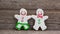 Falling snow with Christmas snowmen decoration