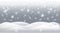 Falling snow snowflakes mountain landscape wallpaper poster banner sign template vector