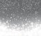 Falling snow with snowflakes on transparent background.