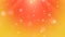 Falling snowflakes on vibrant orange and yellow gradient background